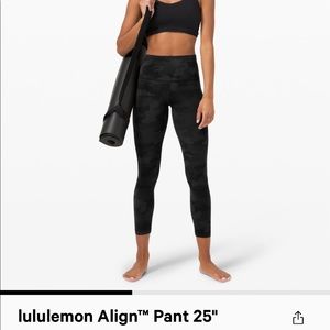 Lululemon aligns in black camo! Great condition!!!